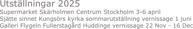 Utställningar 2025
